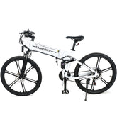 SAMEBIKE LO26-IT Electric Bike - 250W Motor 48V10AH Battery 40KM Range Mechanical Disc Brakes - White